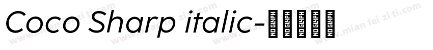 Coco Sharp italic字体转换